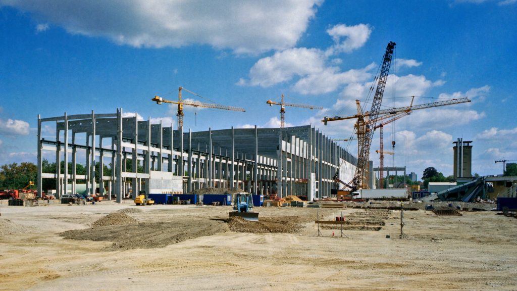 UK construction site summer